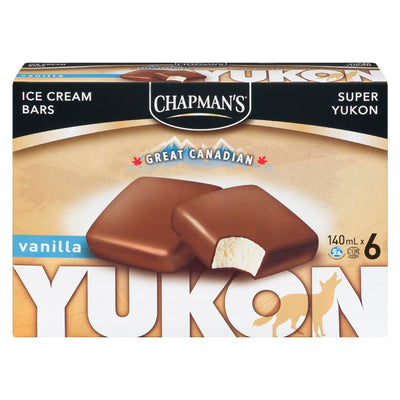 Chapman's Yukon Vanilla Ice Cream Bars, 6 x 140mL