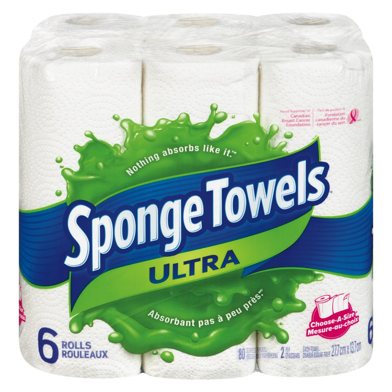 Sponge Towels Ultra, 6 ct