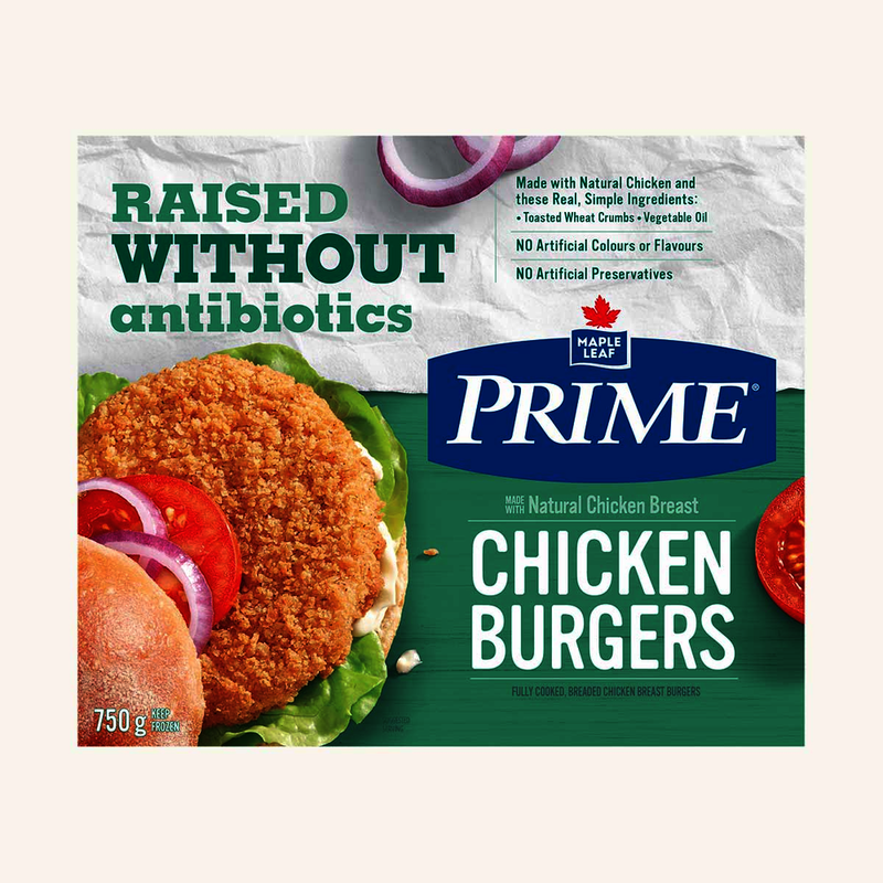 Maple Leaf Prime Chicken Burgers, 750 g