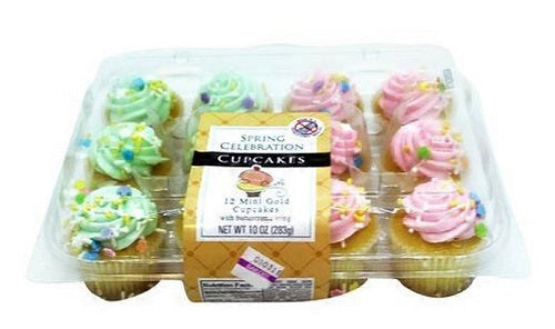 MINI SPRING VANILLA CUPCAKES