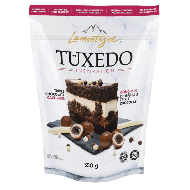 Lamontagne Tuxedo Inspiration Triple Chocolate Cake Bites, 550 g