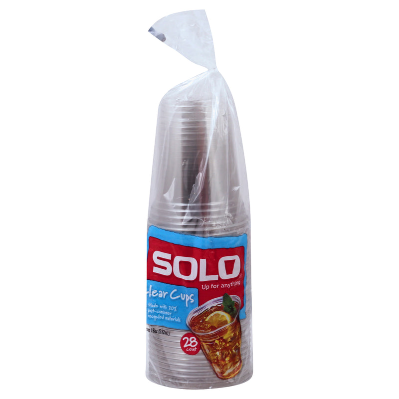 Solo Clear 18 Ounce Plastic Cups, 28 cups