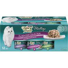 Fancy Feast Medleys Florentine Collection With Garden Greens In Sauce Variety Pack, 12 x 85 g