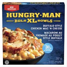 HUNGRY MAN XL BOWL BUFFALO CHICKEN MAC & CHEESE, 397g