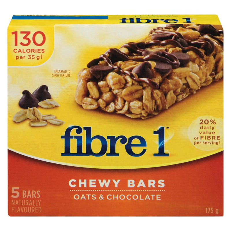 Fibre 1 Oats & Chocolate Chewy Granola Bars, 175 g
