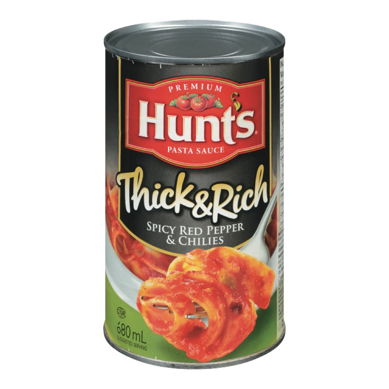Hunt's Thick & Rich Spicy Red Pepper & Chillies Pasta Sauce, 680 mL