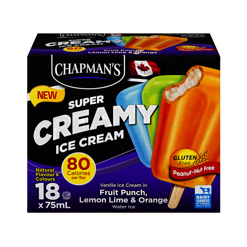 Chapman's Super Creamy Ice Cream, 18 x 75 mL