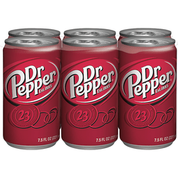 Dr Pepper Mini Cans, 6 x 222 mL