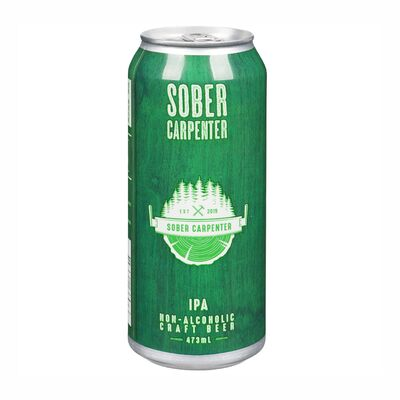 Sober Carpenter IPA Non Alcoholic Craft Beer, 473 mL