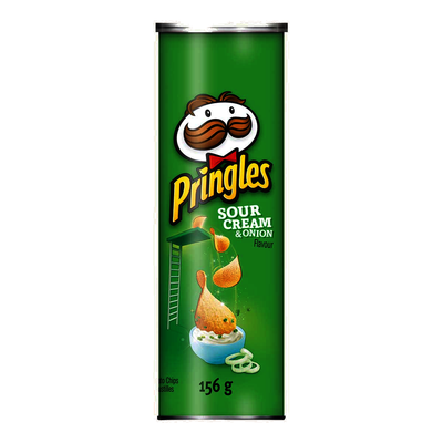 Pringles Sour Cream & Onion Potato Chips, 156 g