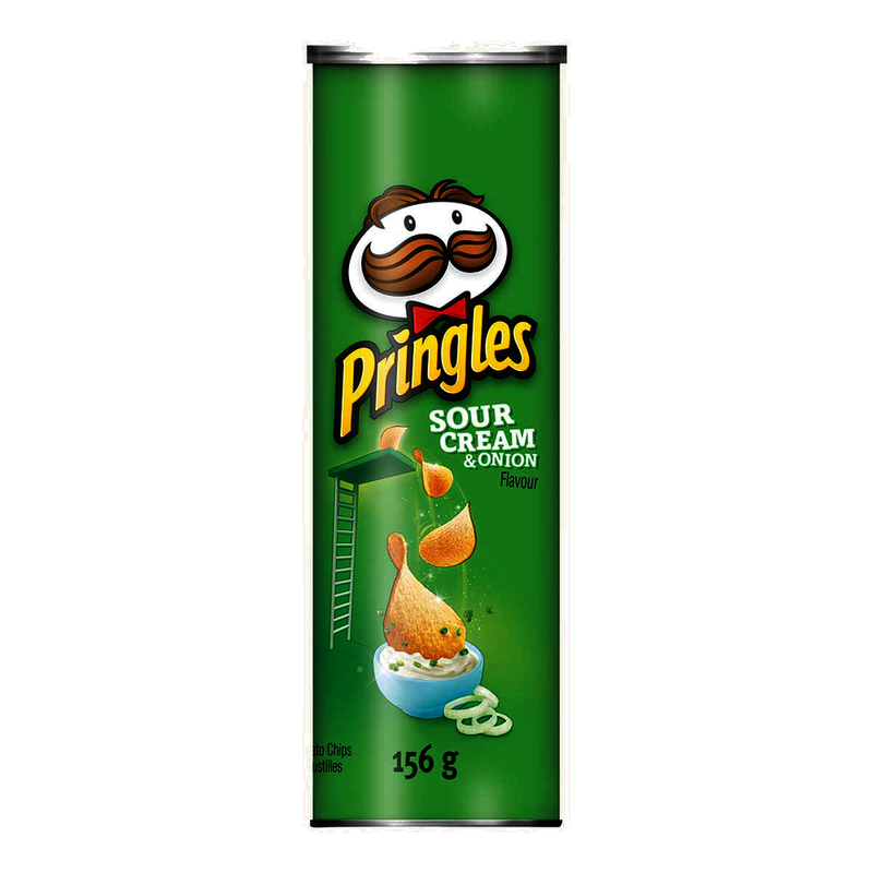 Pringles Sour Cream & Onion Potato Chips, 156 g