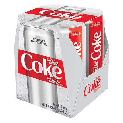 Coke Diet Soda, 310 mL, 4 ct