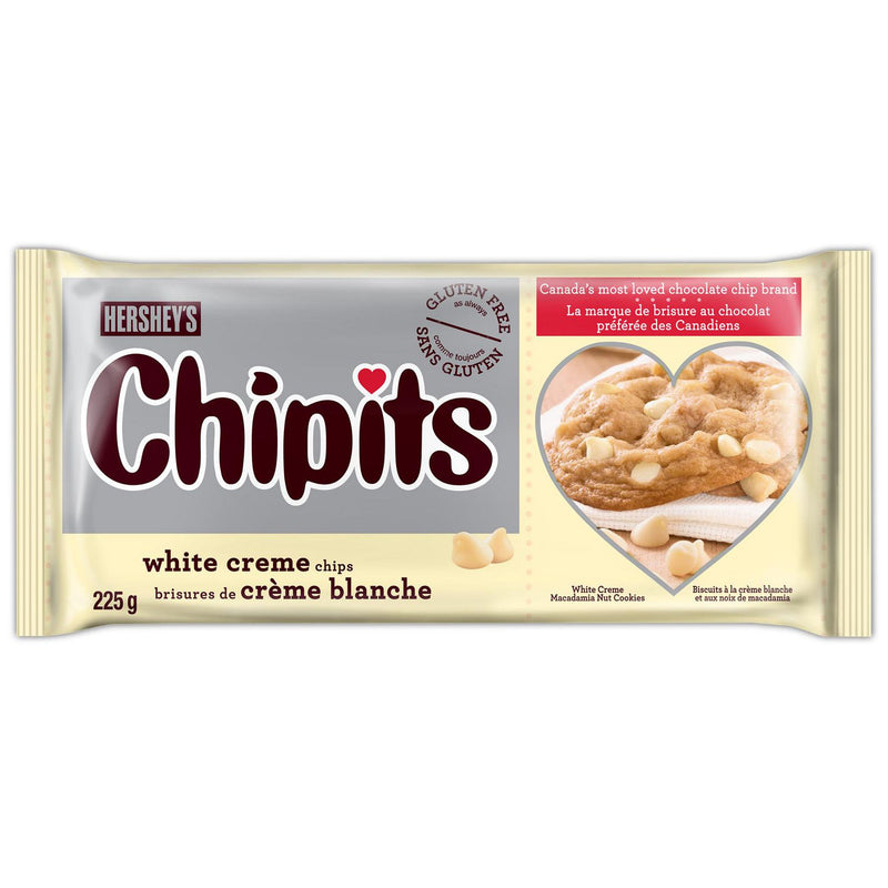 HERSHEY'S CHIPITS WHITE CHOCOLATE CHIPS, 225 g