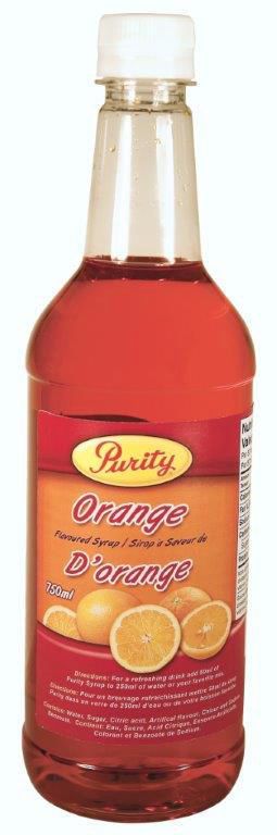 Purity Orange Flavored Syrup, 750 mL