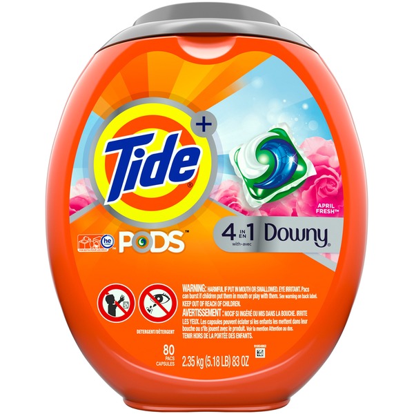 TIDE PODS 4 IN 1 WITH DOWNY, 80 ct