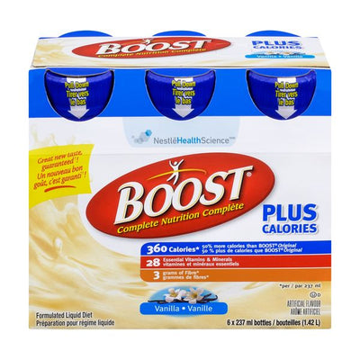 Boost Plus Vanilla Complete Nutrition Shakes, 6 x 237 mL