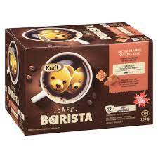 Kraft Café Barista Salted Caramel Light Roast Ground Coffee Pods, 120 g  (12 ct)