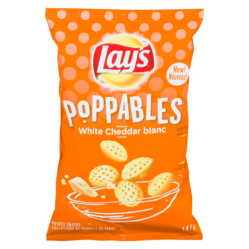 Lay's Poppables White Cheddar Blanc Potato Snacks, 141 g