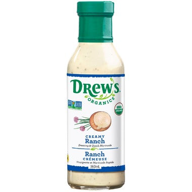 Drew's Organic Creamy Ranch Dressing & Quick Marinade, 360 mL